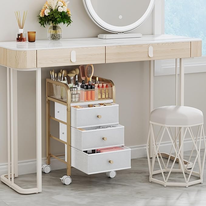 SWTYMIKI Rolling Makeup Organizer Cart - Image 3