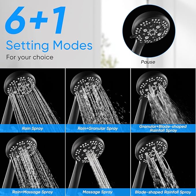 VXV 10 inch Filtered Shower Head, 7 Settings High Pressure Dual Shower Heads - Image 8