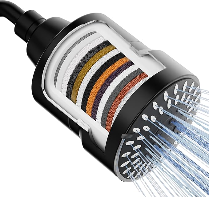 Mist Shower Filter Head for Hard Water Improves Skin, and Nails by MistWaterAirFilters