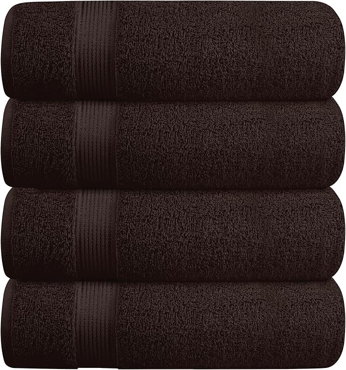 BELZZI Home Ultra Soft 4 Pack Oversized Bath Towel Set 27x54, Cotton Compact by Unknown