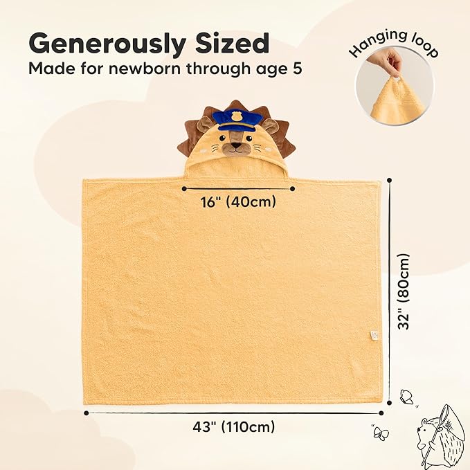 KeaBabies Organic Baby Towel - Image 2
