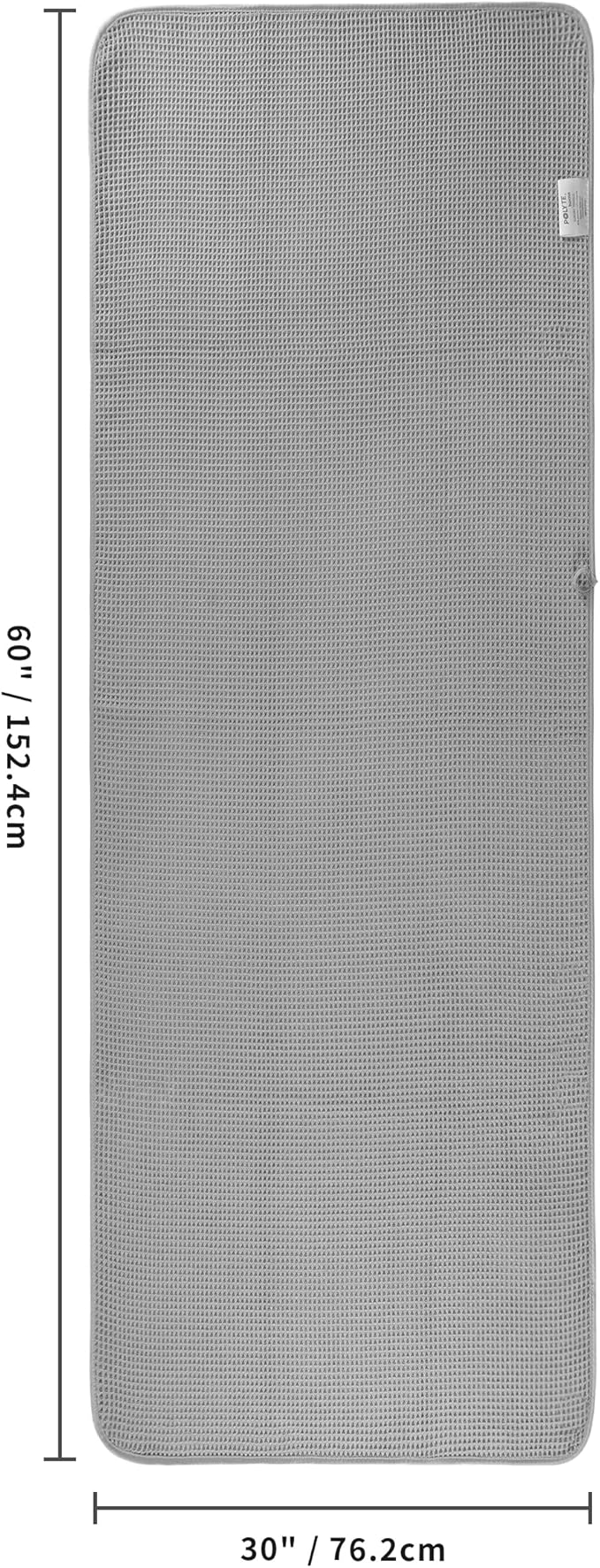 POLYTE 430 GSM Microfiber Oversize Quick Dry Lint Free Bath Towel, 60 x 30 in - Image 2