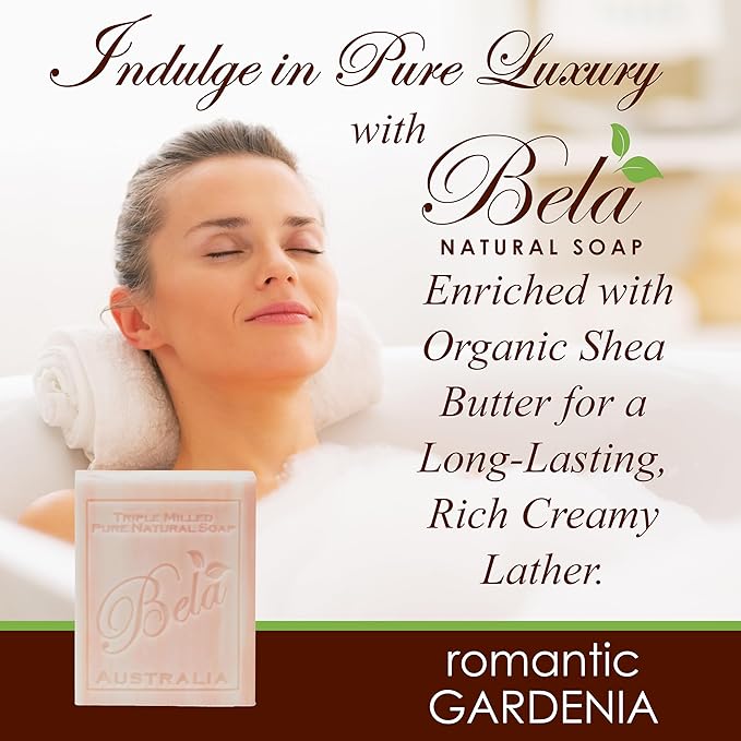 BELA Romantic Gardenia Soap 3.3 OZ Pack of 6, Long Lasting French Triple Milled - Image 6