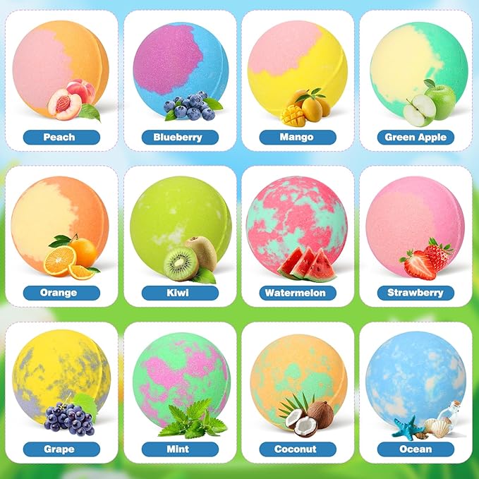Bath Bombs for Kids with Toys Inside for Girls Boys, 12 Pack Kids Bath Bombs - Image 3