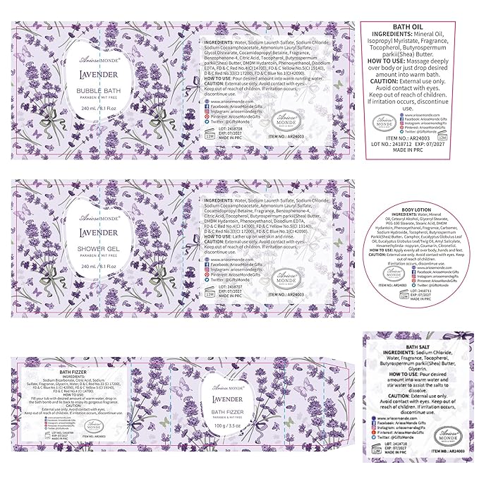 Bath Gift Baskets for Women, Lavender Relaxing Spa Gifts, Bath Spa Gift Basket - Image 8