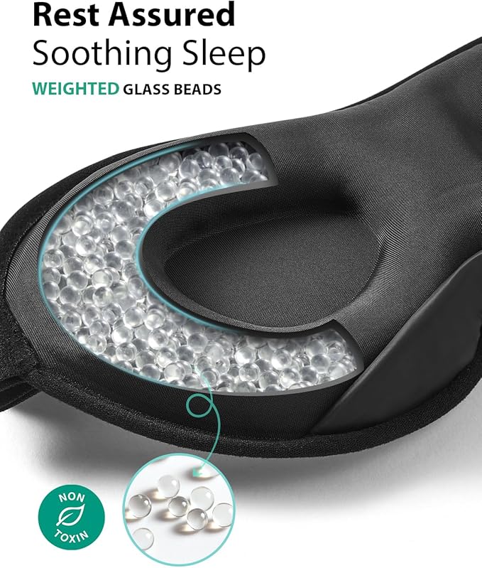 MABAO Weighted Eye Mask for Sleeping, Memory Foam Gentle Pressure Relief - Image 6