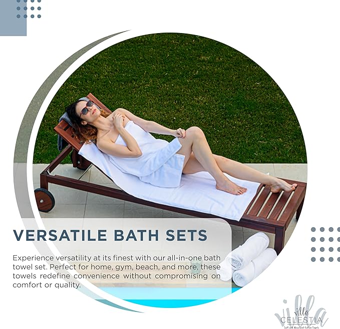 100% Cotton Bath Towel Set of 12-4 Bath Towels, 4 Hand Towels, 4 Wash Cloths - Image 7