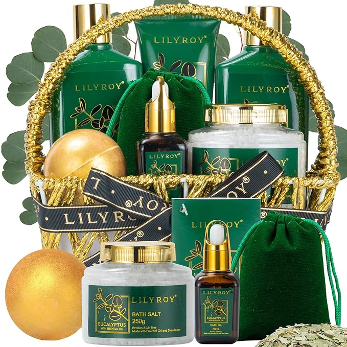 Mothers Day Gift Basket for Mom, Gifts for Women, Spa Gift Basket for Women by LILYROY