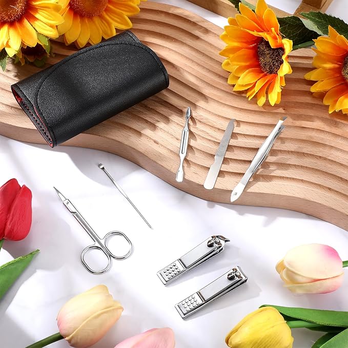12 Set Manicure Set Bulk Mini Manicure Nail Clipper Kit 7 in 1 Stainless Steel - Image 7