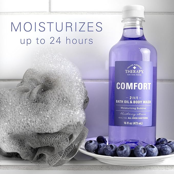 Village Naturals Therapy, Comfort 2-in-1 Foaming Bath Oil & Body Wash, 16 oz - Image 3
