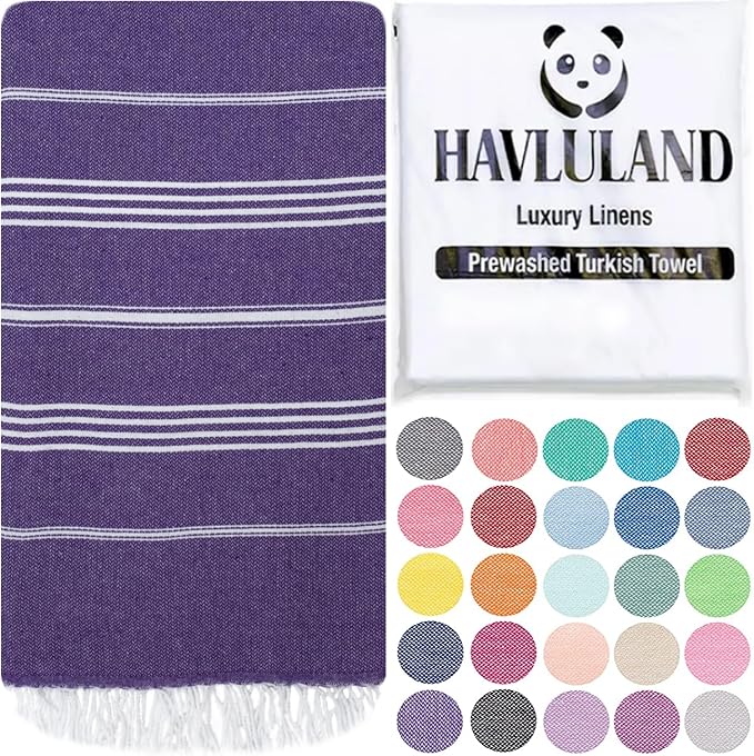 HAVLULAND Turkish Beach Towels, Oversized 40"x72" Turkish Bath Towel, Highly by Havluland