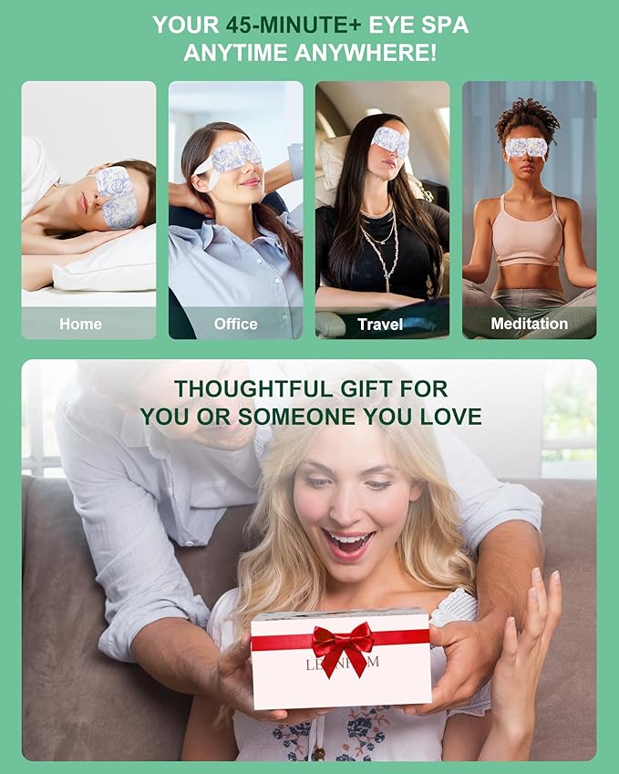 Self Heating Eye Mask for Dry Eyes 24 Pack, 45+ Min Steam Eye Masks Disposable - Image 7