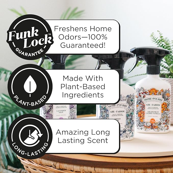 Home-Pourri Air + Fabric Multi-Purpose Odor Freshener Spray, Grapefruit Lychee - Image 4