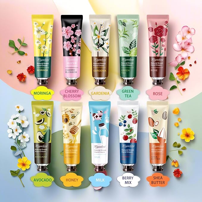 10 Pack Hand Cream Gift Set, Mothers Day Gifts, Moisturizing Hand Lotion Travel - Image 6