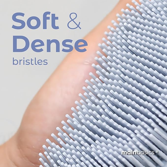 MainBasics Silicone Body Scrubber Dual-Sided Shower Loofah and Exfoliator - Image 3