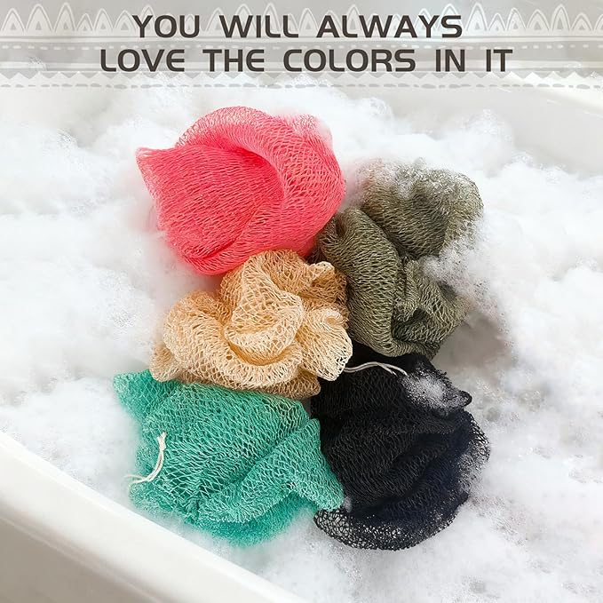 SPMKTBOZAI African Net Sponge Authentic, Loofah Exfoliating Body Scrubber Bath - Image 4