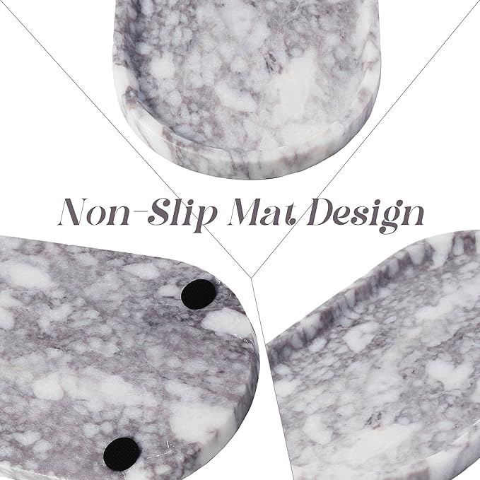 Koville Real Luxurious Natural Marble Vanity Tray, Stone Perfume Trays Jewelry - Image 4