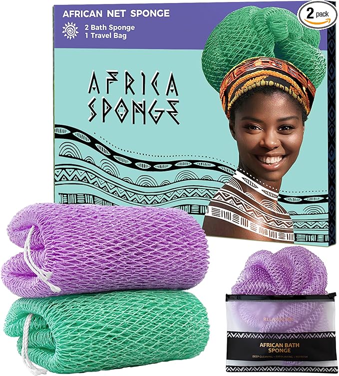 Authentic African Net Sponge 2 Pieces by RelaxScene