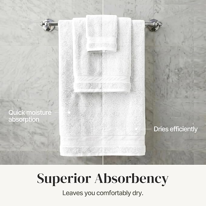 Modern Threads - Spun Loft 6-Piece 100% Combed Cotton Towel Set - Bath Towels - Image 5