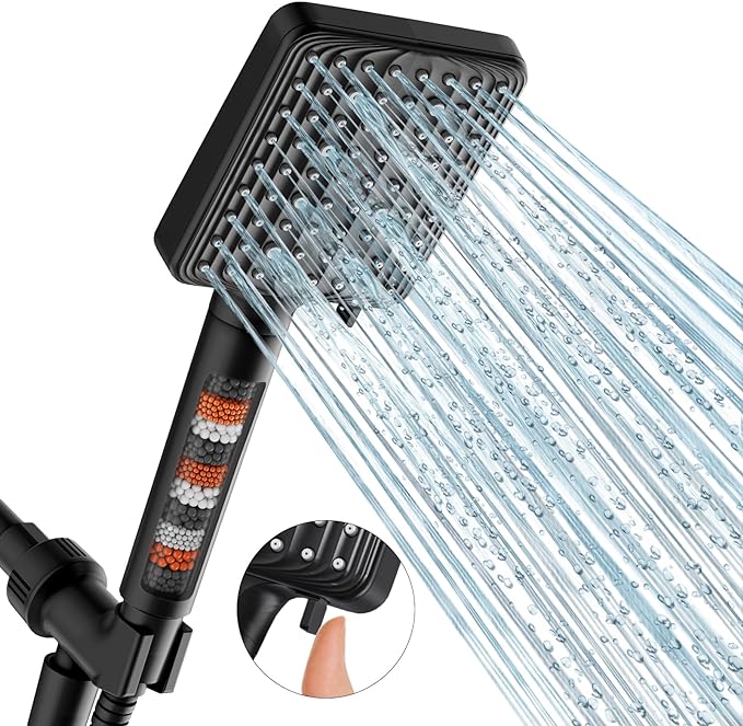 MakeFit Filtered Shower Head Black by MakeFit