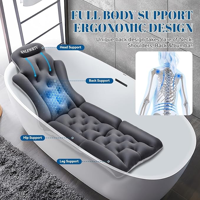 Full Body Bath Pillow for Bathtub, Thick & Luxury Bathtub Pillow Bathtub Cushion - Image 4