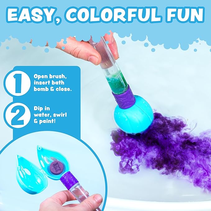 Tub Works® Bath Color Brush™ Kids Bath Bomb Set | Nontoxic & Fragrance-Free | - Image 3