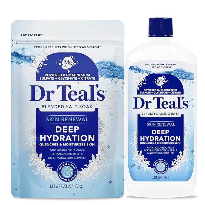 Dr Teal’s Skin Renewal Deep Hydration Salt & Foaming Bath Combo Pack by DrTeals