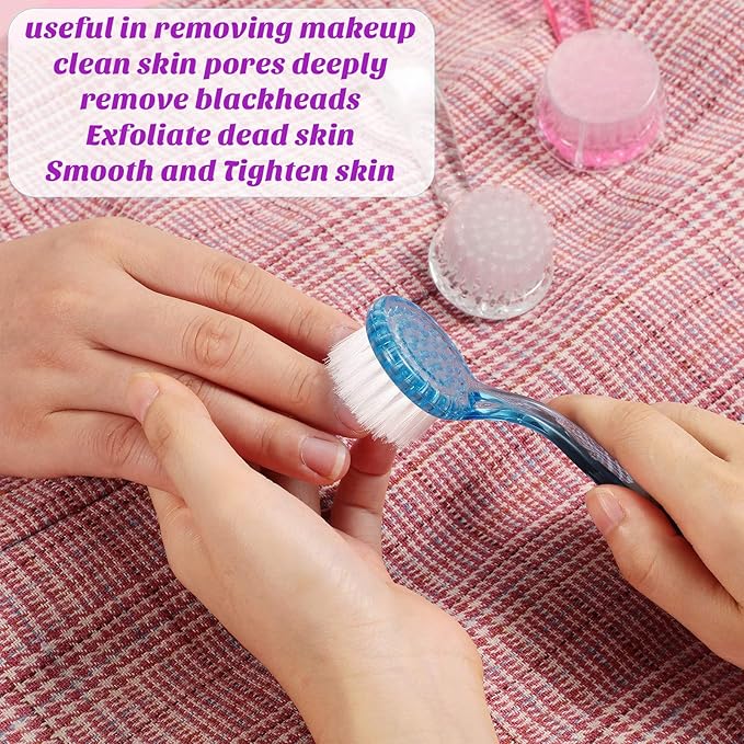 6 Pieces Facial Cleansing Brush Soft Bristle Facial Scrub Exfoliating Brush - Image 5