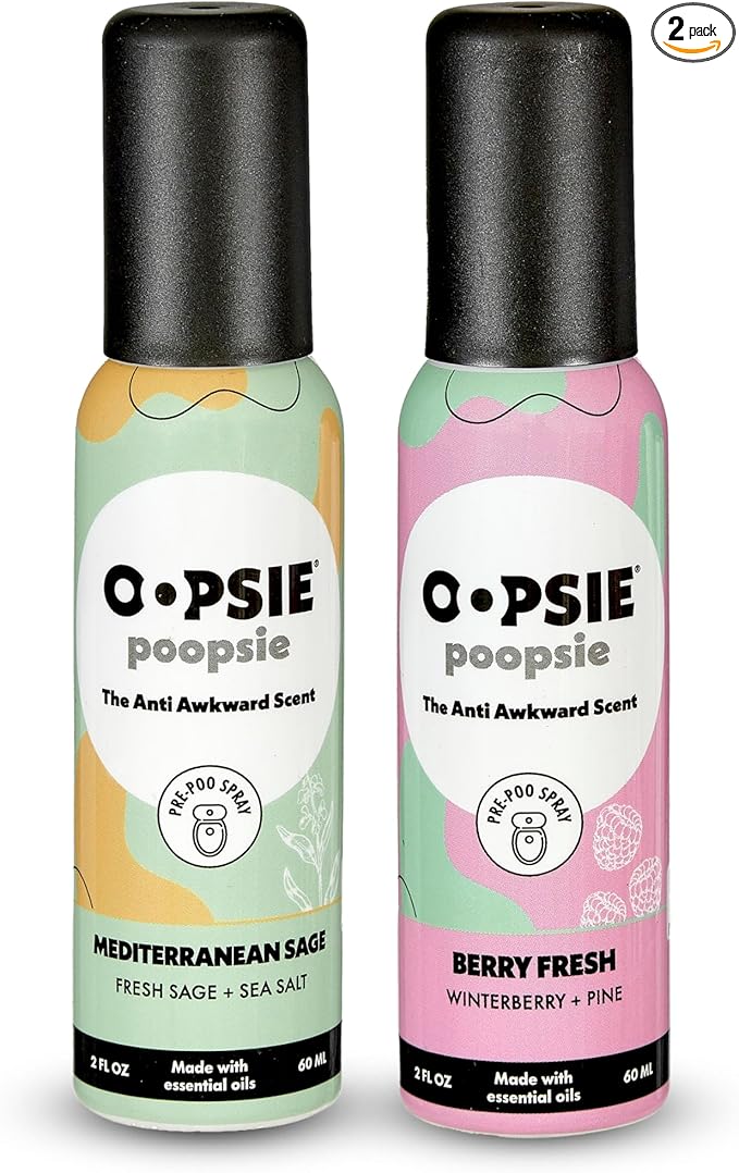 Oopsie Poopsie Toilet Spray – Before & After You Go Bathroom Odor Eliminator & by OopsiePoopsie