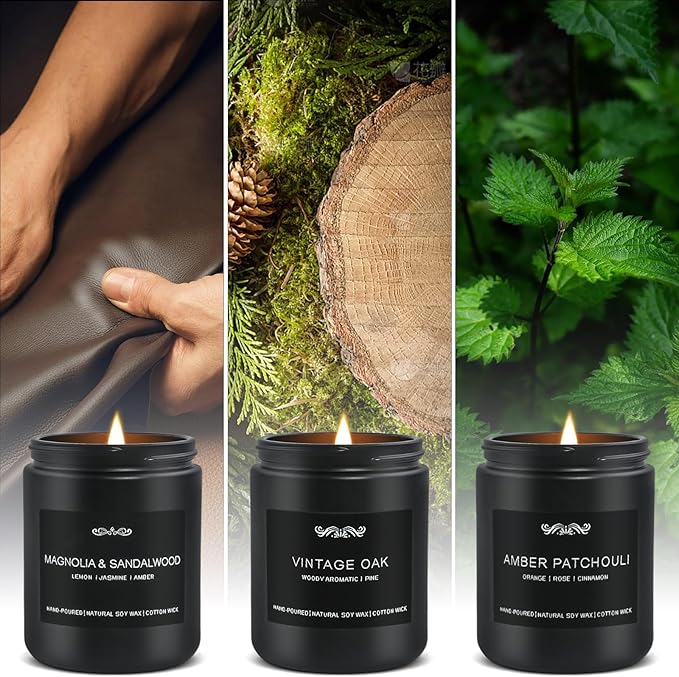 6 Pack Candles for Home Scented Aromatherapy Candles Gifts Set for Mens - Image 3