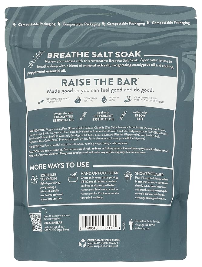 PACHA SOAP Breathe Salt Soak, 32 OZ - Image 2