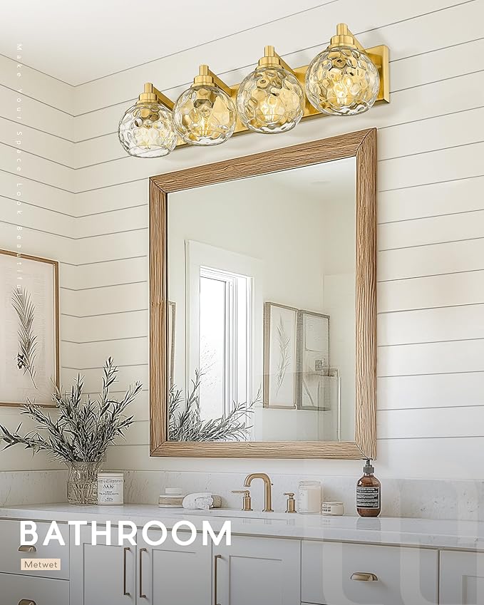 Bathroom Light Fixtures Over Mirror, 4-Light Modern Sconces Wall Lighting - Image 7