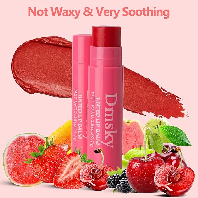 Dmsky 16 Pack Fruity Tinted Lip Balm Bulk, 3-In-1 Moisture, Repair and Color - Image 4