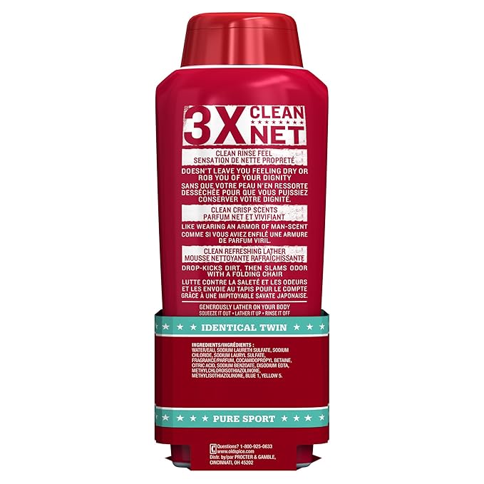 Body Wash for Men by Old Spice, High Endurance Body Wash Twin Pack, Pure Sport - Image 4