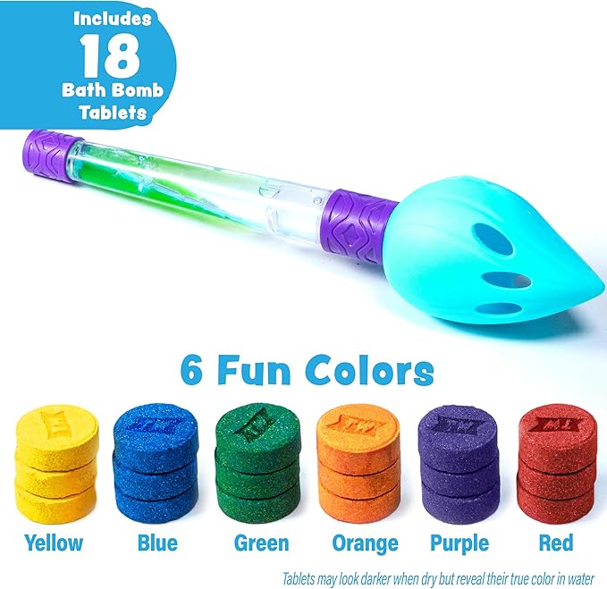 Tub Works® Bath Color Brush™ Kids Bath Bomb Set | Nontoxic & Fragrance-Free | - Image 6