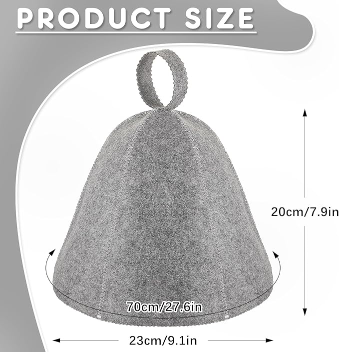 JaGely Sauna Hat for Men Women Sauna Hat Vaporarium Cap Russian Banya Cap for - Image 2