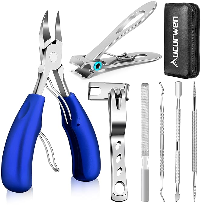 Toenail Clippers for Seniors Thick Toenails, Aucurwen Heavy Duty Toe Nail by Aucurwen