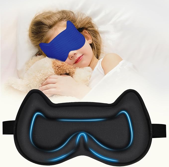 Kids Sleep Mask Eye Mask: 3D Contoured Cup Sleeping Masks, Blindfold by Unknown