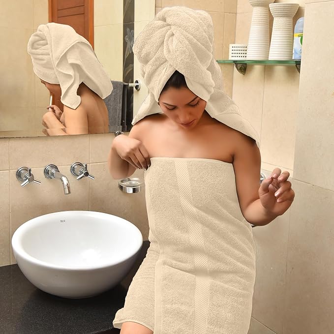 HERCULEAN Premium Bath Towels 24 x 48 Pack of 6 | Quick Dry and Highly - Image 4