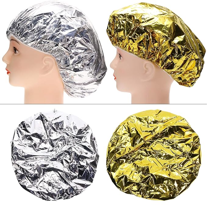 Tupalizy 4PCS Deep Conditioning Heat Cap Aluminum Foil Shower Cap by Tupalizy