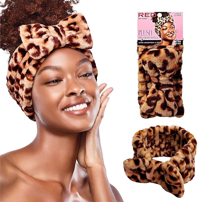 Red by Kiss Spa Headband for Washing Face Facial Makeup Bow Head Band Soft by REDbyKISS
