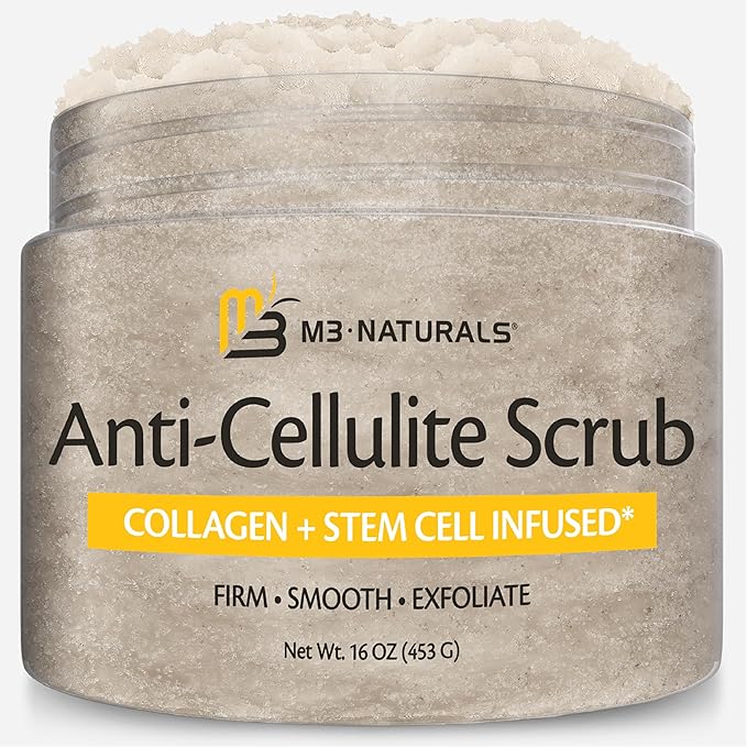 Anti-Cellulite Body Scrub for Skin Tightening, Moisturizing & Smoothing by M3Naturals
