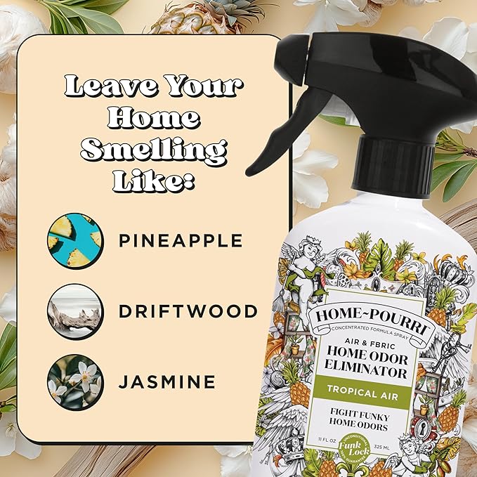 Home-Pourri Air + Fabric Multi-Purpose Odor Freshener Spray, Tropical Air - Image 7