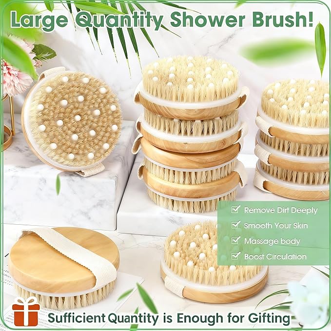 Gejoy 10 Pcs Dry Brushing Body Brush - Image 3