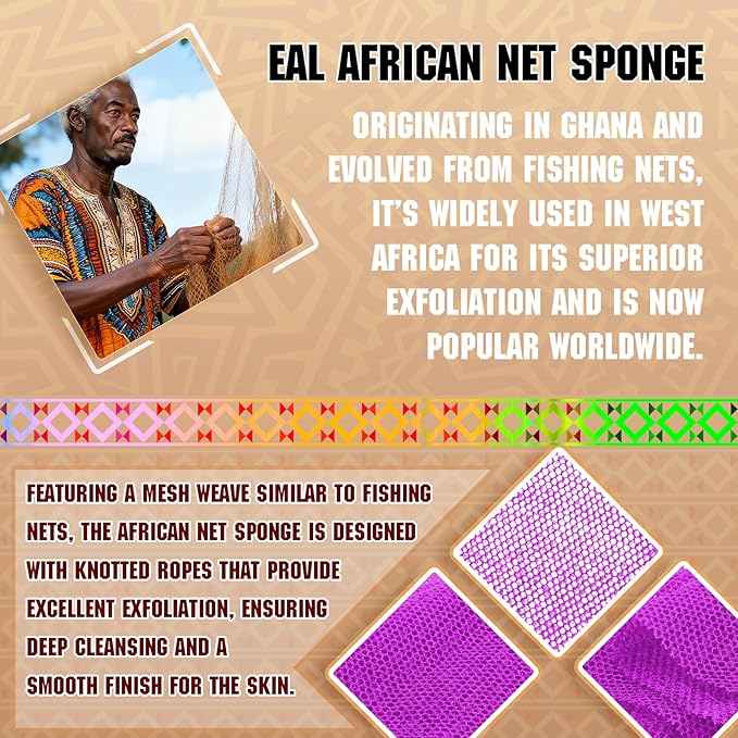 4-Pack Authentic African Net Sponge - Image 3