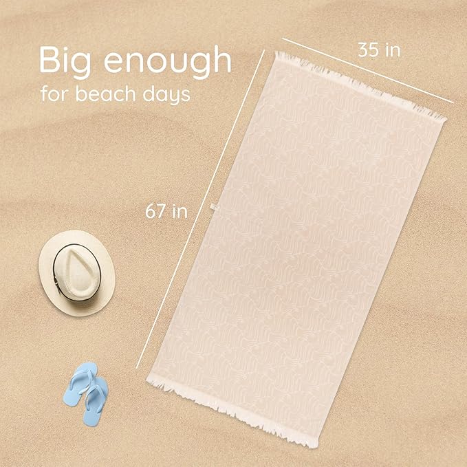 Premium Turkish Beach Towel – 100% Cotton, Quick Dry, Sand Free, Oversized 35” - Image 4
