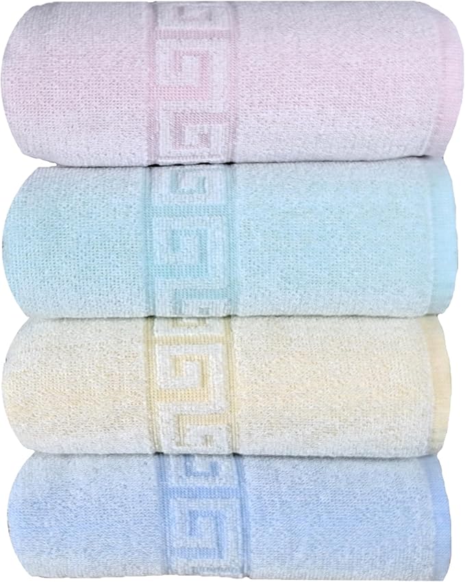 BolBom*S 100% Cotton Bath Towels, 4 Pack, Light Weight, Super Absorbent and - Image 4