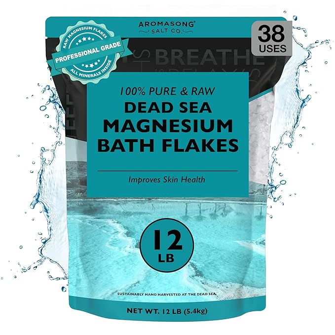 Aromasong Magnesium Flakes for Bath from The Dead Sea- 12 LB Resealable Pack - Image 9