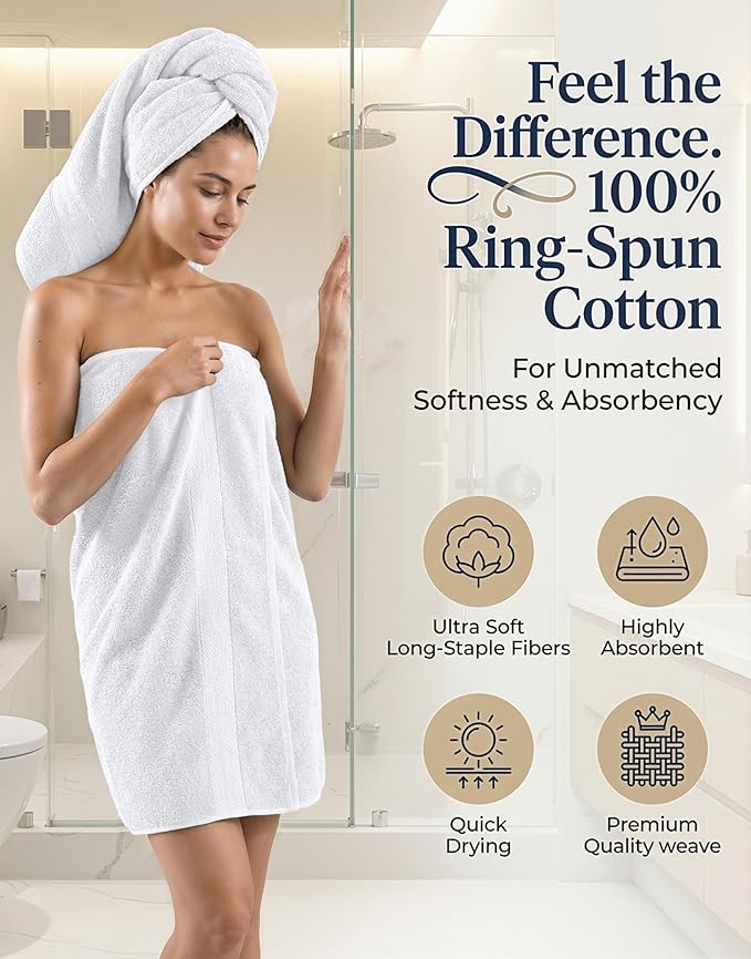 LANE LINEN 100% Cotton Bathroom Towel Set of 24 piece - Image 3