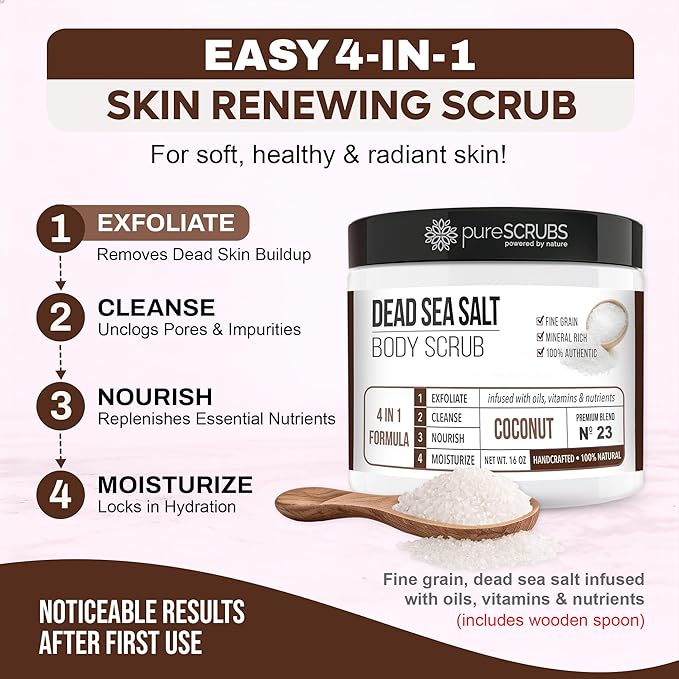 pureSCRUBS Premium Coconut Body Scrub Set - Image 3